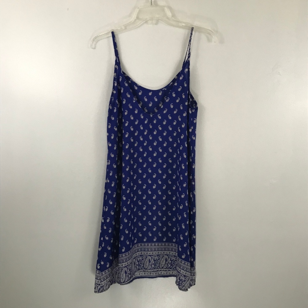 Emetla Blue and White Floral Tank Dress Medium - Picture 3 of 8
